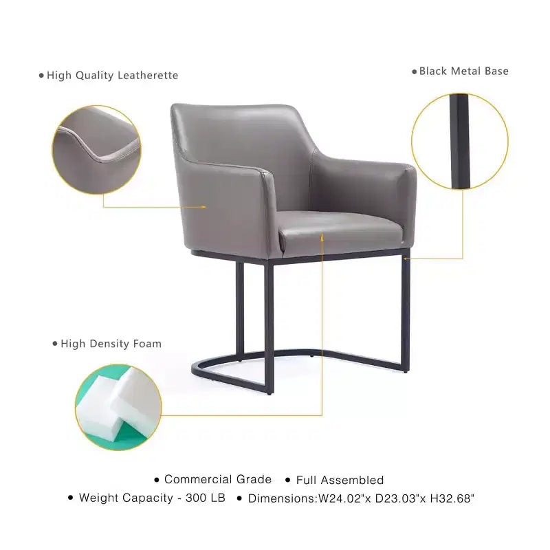 Sedia da pranzo imbottita in similpelle Serena Modern - Manhattan Comfort