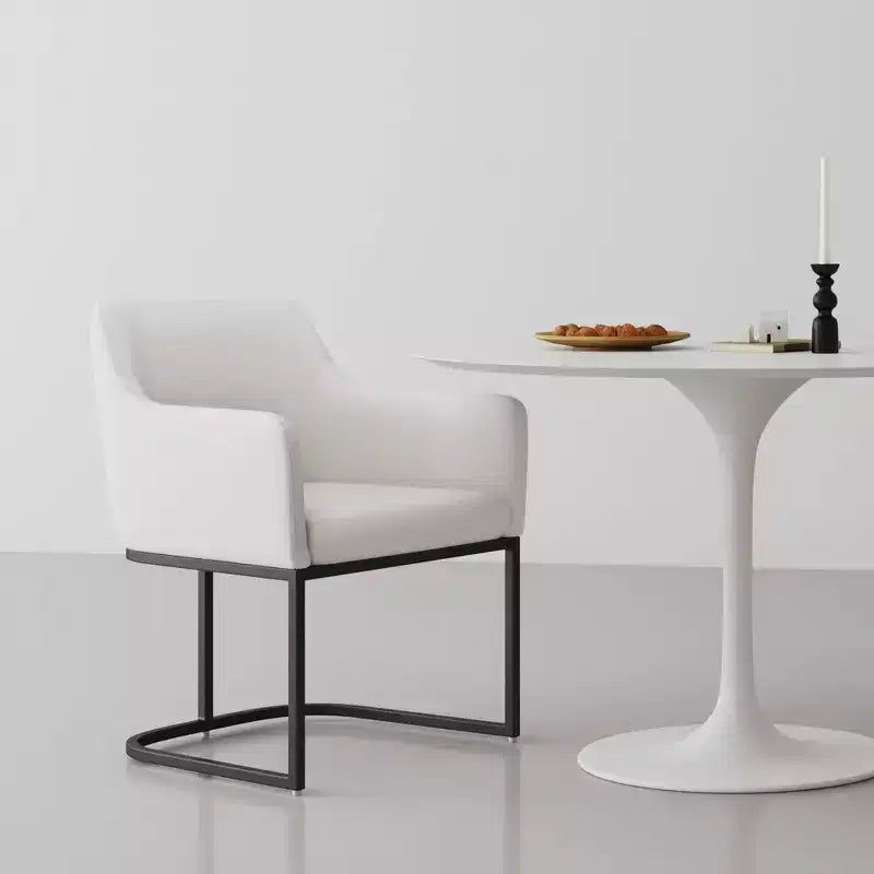 Serena Modern Leatherette Upholstered Dining Armchair - Manhattan Comfort