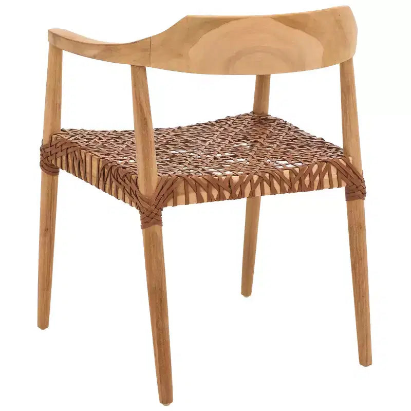Poltrona Munro in pelle intrecciata - ACH1005 - Safavieh