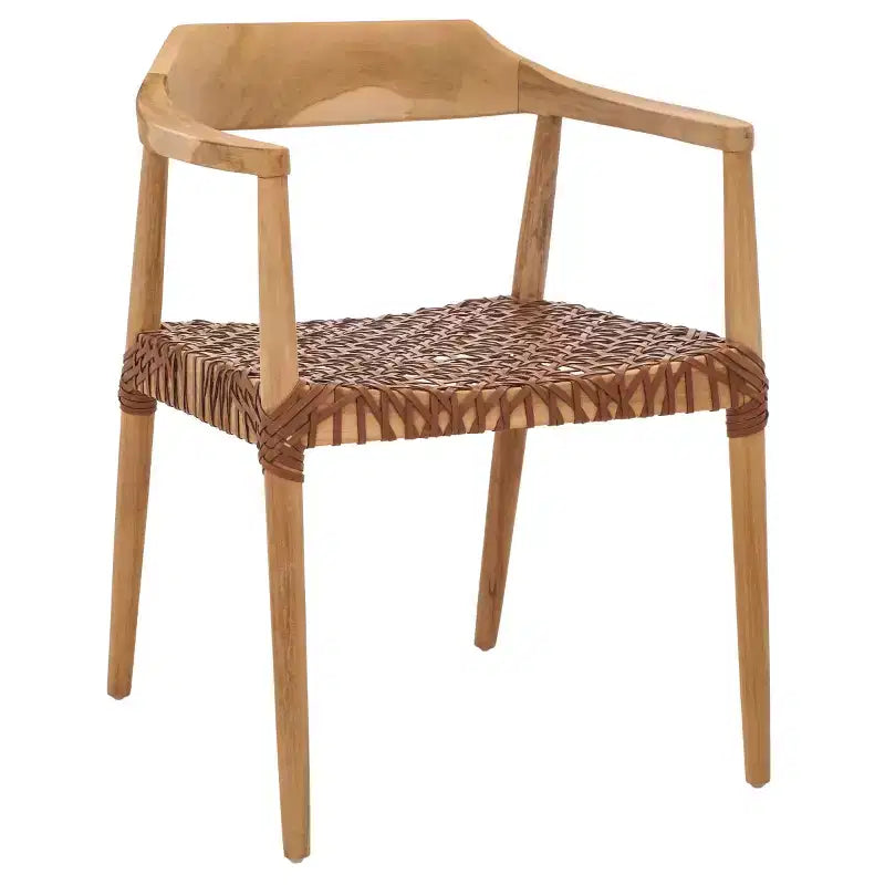 Poltrona Munro in pelle intrecciata - ACH1005 - Safavieh