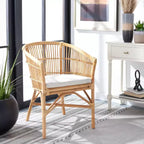 Sedia accent Olivia in rattan con cuscino - ACH6516 - Safavieh