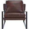 Popham Pillow Top Accent Chair - ACH4520 - Dark Brown/Black - Safavieh