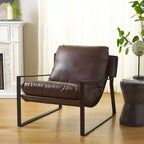 Poltrona Popham Pillow Top - ACH4520 - Marrone scuro/Nero - Safavieh