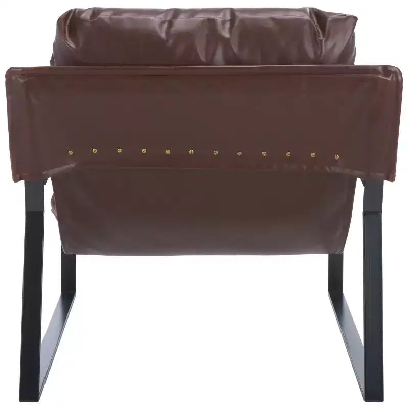 Poltrona Popham Pillow Top - ACH4520 - Marrone scuro/Nero - Safavieh