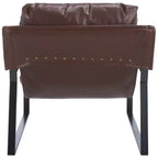 Poltrona Popham Pillow Top - ACH4520 - Marrone scuro/Nero - Safavieh