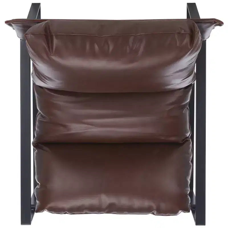 Poltrona Popham Pillow Top - ACH4520 - Marrone scuro/Nero - Safavieh