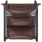 Poltrona Popham Pillow Top - ACH4520 - Marrone scuro/Nero - Safavieh