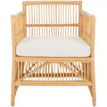Alvis Accent Chair W/ Cushion - ACH6522A - White/Natural - Safavieh