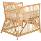 Poltrona Alvis con cuscino - ACH6522A - Bianco/Naturale - Safavieh
