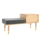 Panca Seduta con Cuscino Taft a 2 Cassetti - BCH9000 - Bianco Sporco - Safavieh