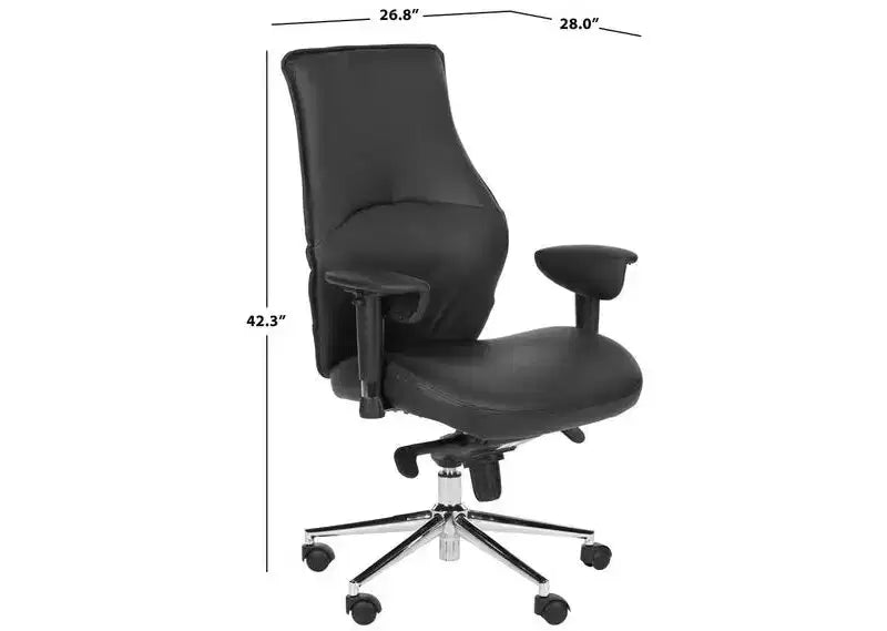 Sedia girevole da scrivania Irving - Regolabile in altezza - FOX8505 - Nera - Safavieh