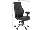 Sedia girevole da scrivania Irving - Regolabile in altezza - FOX8505 - Nera - Safavieh