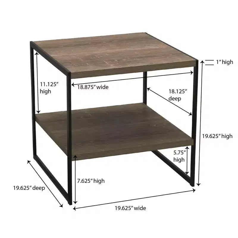 Tavolino quadrato Jamestown di Household Essentials
