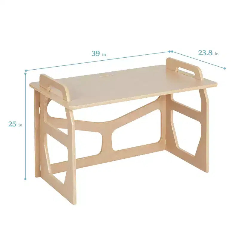 Scrivania per studenti in legno StudyStation ECR4Kids, mobili Montessori