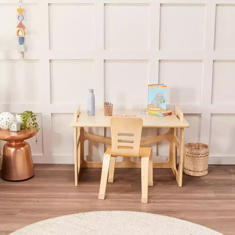 Scrivania per studenti in legno StudyStation ECR4Kids, mobili Montessori