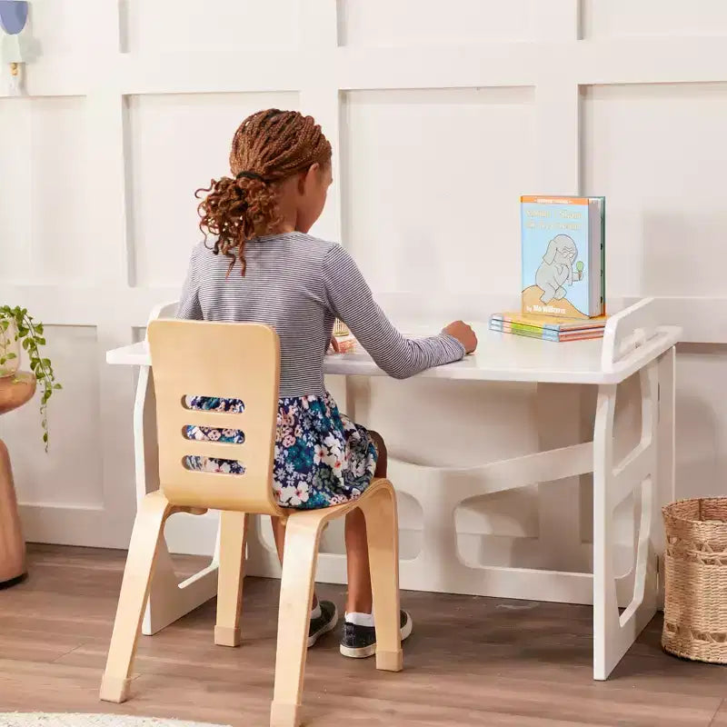 Scrivania per studenti in legno StudyStation ECR4Kids, mobili Montessori