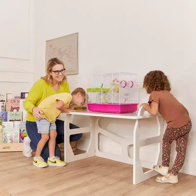 Scrivania per studenti in legno StudyStation ECR4Kids, mobili Montessori