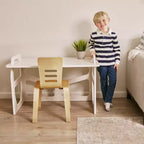 Scrivania per studenti in legno StudyStation ECR4Kids, mobili Montessori