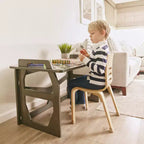 Scrivania per studenti in legno StudyStation ECR4Kids, mobili Montessori