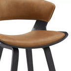 HOMLUX Set di 2 Sgabelli da Bar in Legno Curvato di Quercia, Sedute Ergonomiche Curve Mid-Century