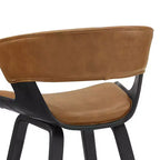 HOMLUX Set di 2 Sgabelli da Bar in Legno Curvato di Quercia, Sedute Ergonomiche Curve Mid-Century