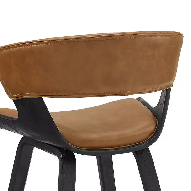 HOMLUX Set di 2 Sgabelli da Bar in Legno Curvato di Quercia, Sedute Ergonomiche Curve Mid-Century