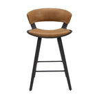 HOMLUX Set di 2 Sgabelli da Bar in Legno Curvato di Quercia, Sedute Ergonomiche Curve Mid-Century