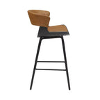 HOMLUX Set di 2 Sgabelli da Bar in Legno Curvato di Quercia, Sedute Ergonomiche Curve Mid-Century