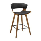 HOMLUX Set di 2 Sgabelli da Bar in Legno Curvato di Quercia, Sedute Ergonomiche Curve Mid-Century