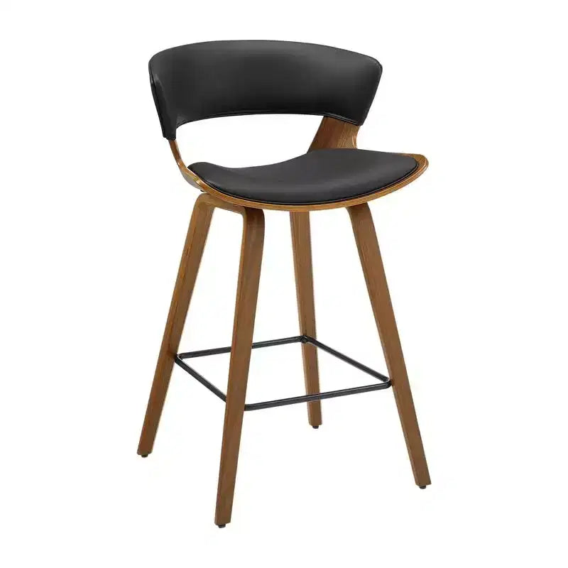 HOMLUX Set di 2 Sgabelli da Bar in Legno Curvato di Quercia, Sedute Ergonomiche Curve Mid-Century
