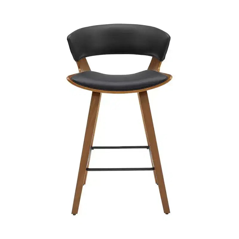 HOMLUX Set di 2 Sgabelli da Bar in Legno Curvato di Quercia, Sedute Ergonomiche Curve Mid-Century