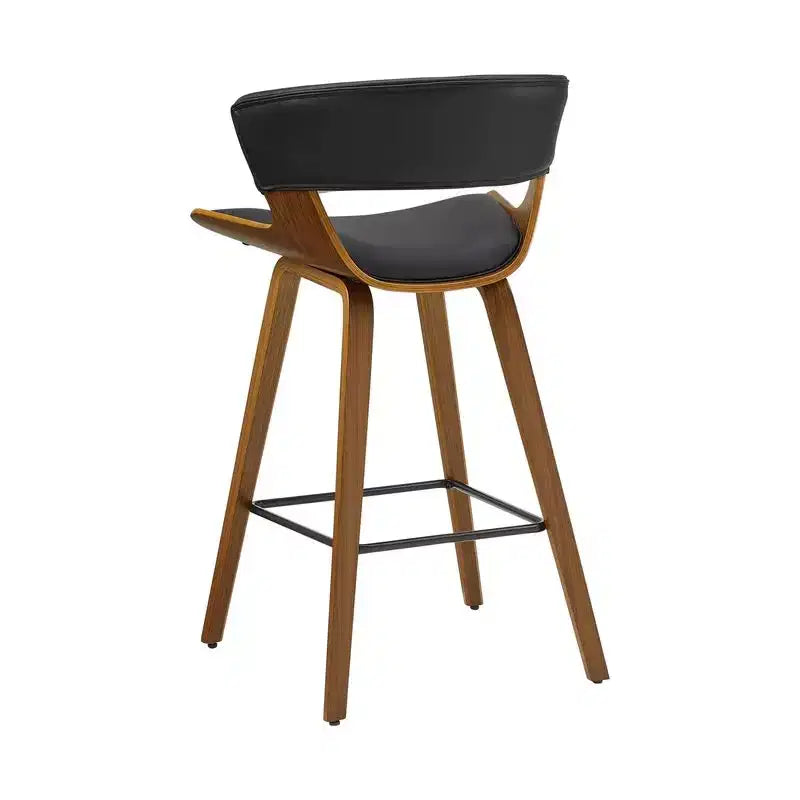 HOMLUX Set di 2 Sgabelli da Bar in Legno Curvato di Quercia, Sedute Ergonomiche Curve Mid-Century