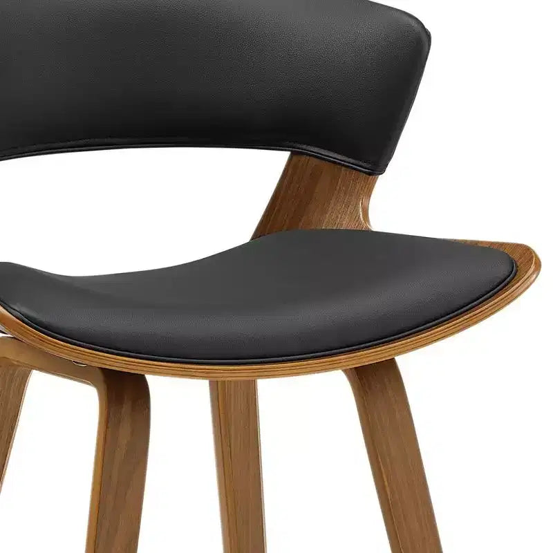 HOMLUX Set di 2 Sgabelli da Bar in Legno Curvato di Quercia, Sedute Ergonomiche Curve Mid-Century