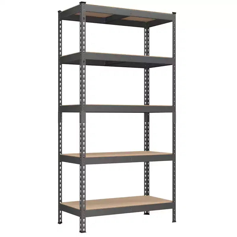 SONGMICS Scaffale Portaoggetti a 5 Ripiani, Scaffale per Garage, Montaggio Senza Bulloni, Scaffalatura Regolabile, Carico 875 kg, per Capannone Magazzino Cantina Cucina