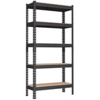 SONGMICS 5-Tier Storage Shelves, Garage Storage, Boltless Assembly, Adjustable Shelving Unit, Load 1929 lb, for Shed Warehouse Basement Kitchen