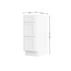 HOMLUX Mobile per bagno da montare senza piano, stile shaker, colore bianco