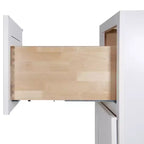 HOMLUX Mobile per bagno da montare senza piano, stile shaker, colore bianco