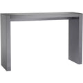 Studio 55D Jessa Modern Minimalist Wood Rectangular Bar Table 60 x 18 Gloss Gray for Spaces Living Room Kitchen Bedroom Bedside Entryway Home Office