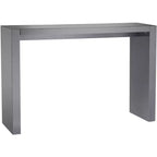 Studio 55D Jessa Modern Minimalist Wood Rectangular Bar Table 60 x 18 Gloss Gray for Spaces Living Room Kitchen Bedroom Bedside Entryway Home Office