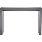 Studio 55D Jessa Tavolo da bar rettangolare moderno minimalista in legno 60 x 18 grigio lucido per salotto, cucina, camera da letto, comodino, ingresso, ufficio domestico