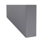 Studio 55D Jessa Tavolo da bar rettangolare moderno minimalista in legno 60 x 18 grigio lucido per salotto, cucina, camera da letto, comodino, ingresso, ufficio domestico