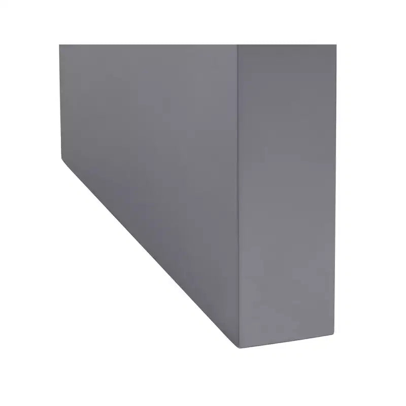Studio 55D Jessa Tavolo da bar rettangolare moderno minimalista in legno 60 x 18 grigio lucido per salotto, cucina, camera da letto, comodino, ingresso, ufficio domestico