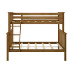 Letto a castello Plank+Beam in legno massiccio, piazza e mezza sopra piazza francese, nessuna rete a molle richiesta