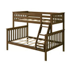 Letto a castello Plank+Beam in legno massiccio, piazza e mezza sopra piazza francese, nessuna rete a molle richiesta