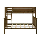 Letto a castello Plank+Beam in legno massiccio, piazza e mezza sopra piazza francese, nessuna rete a molle richiesta