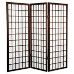 4 ft. Tall Window Pane Shoji Screen - (3 Panels)
