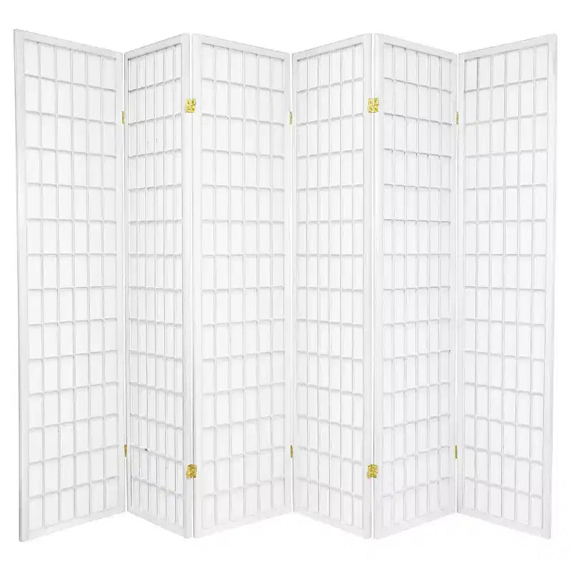 Paravento Shoji "Finestra" a 6 Pannelli, Alto 183 cm, di Oriental Furniture