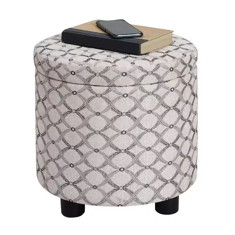 Breighton Home Designs4Comfort Pouf Contenitore Rotondo con Vassoio Reversibile