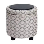 Breighton Home Designs4Comfort Pouf Contenitore Rotondo con Vassoio Reversibile