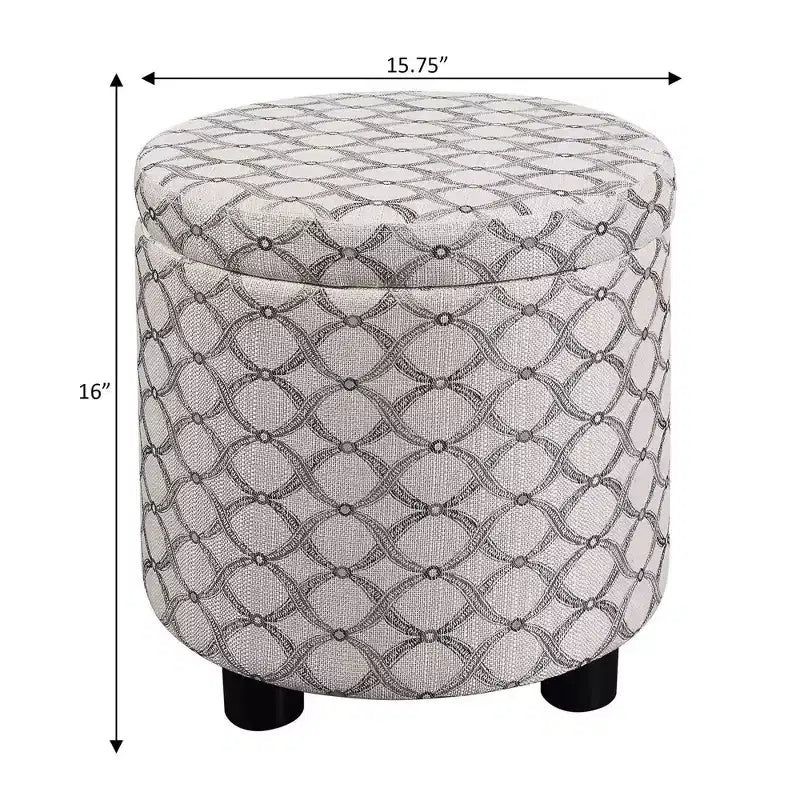 Breighton Home Designs4Comfort Pouf Contenitore Rotondo con Vassoio Reversibile